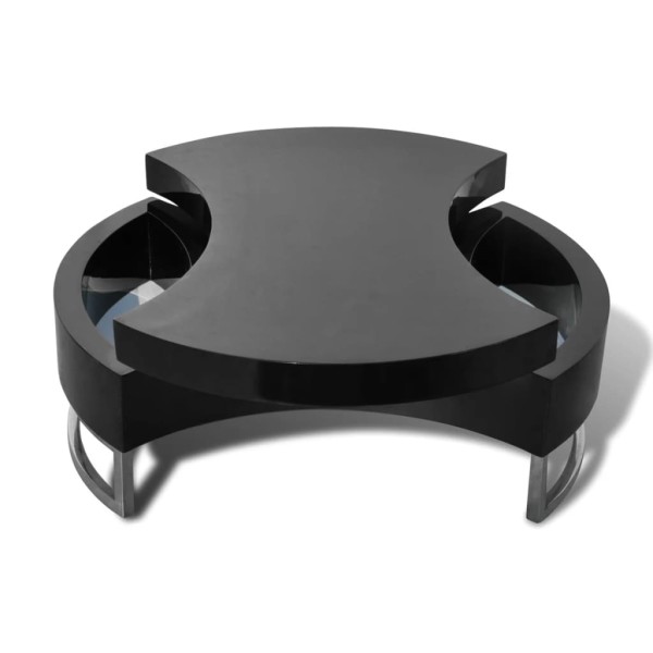 Mesa de centro moderna y ajustable negra con brillo Mesa de centro moderna y ajustable negra con brillo