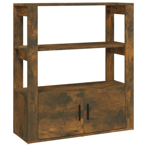 Aparador madera contrachapada color roble ahumado 80x30x90 cm Aparador madera contrachapada color roble ahumado 80x30x90 cm
