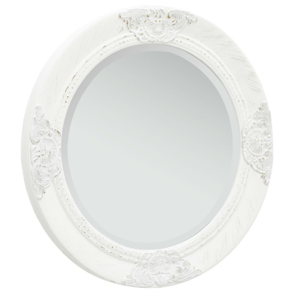 Espejo de pared estilo barroco blanco 50 cm Espejo de pared estilo barroco blanco 50 cm