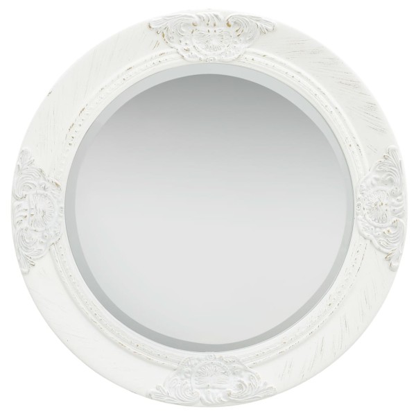 Espejo de pared estilo barroco blanco 50 cm Espejo de pared estilo barroco blanco 50 cm