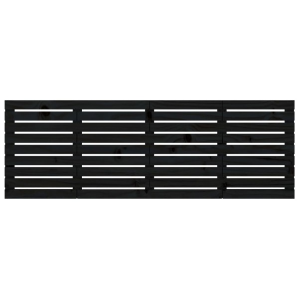 Cabecero de cama de pared madera maciza pino negro 166x3x63 cm Cabecero de cama de pared madera maciza pino negro 166x3x63 cm