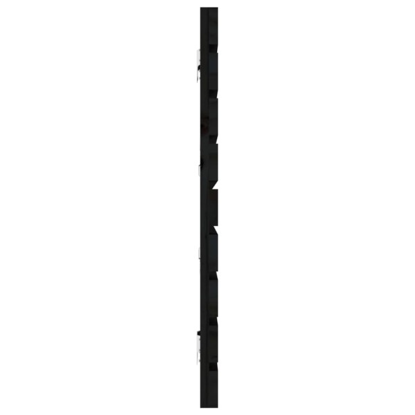 Cabecero de cama de pared madera maciza pino negro 166x3x63 cm Cabecero de cama de pared madera maciza pino negro 166x3x63 cm