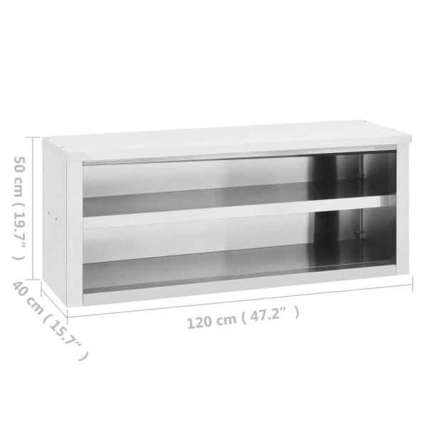 Armario de pared para cocina acero inoxidable 120x40x50 cm Armario de pared para cocina acero inoxidable 120x40x50 cm