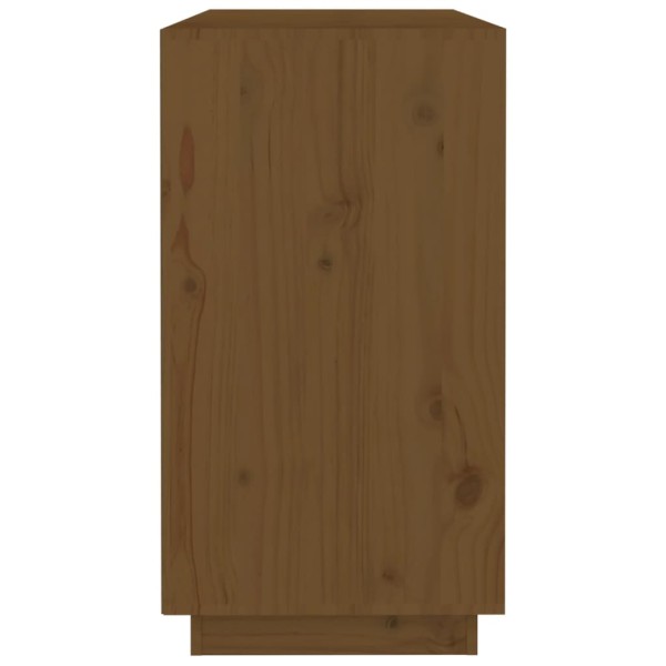 Aparador de madera maciza de pino marrón miel 100x40x75 cm