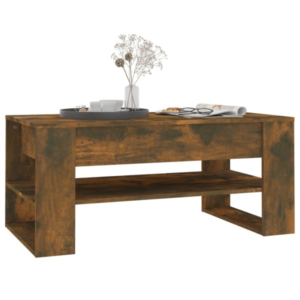 Mesa de centro madera contrachapada roble ahumado 102x55x45 cm Mesa de centro madera contrachapada roble ahumado 102x55x45 cm