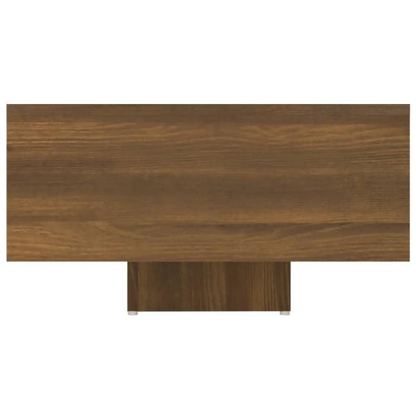 Mesa de centro madera contrachapada roble marrón 85x55x31 cm