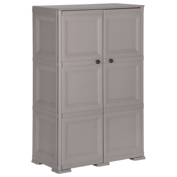 Armario de plástico diseño de madera gris 79x43x125 cm Armario de plástico diseño de madera gris 79x43x125 cm