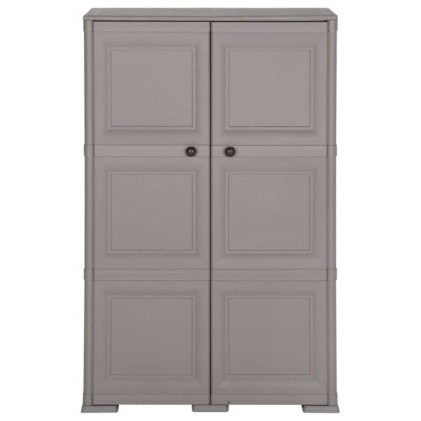 Armario de plástico diseño de madera gris 79x43x125 cm Armario de plástico diseño de madera gris 79x43x125 cm