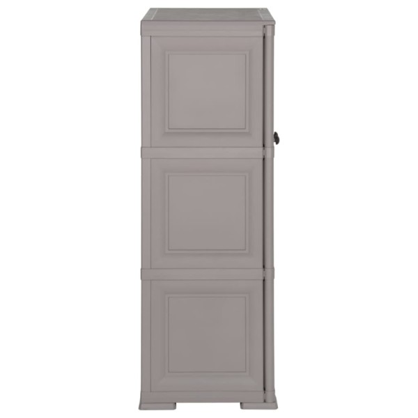 Armario de plástico diseño de madera gris 79x43x125 cm Armario de plástico diseño de madera gris 79x43x125 cm