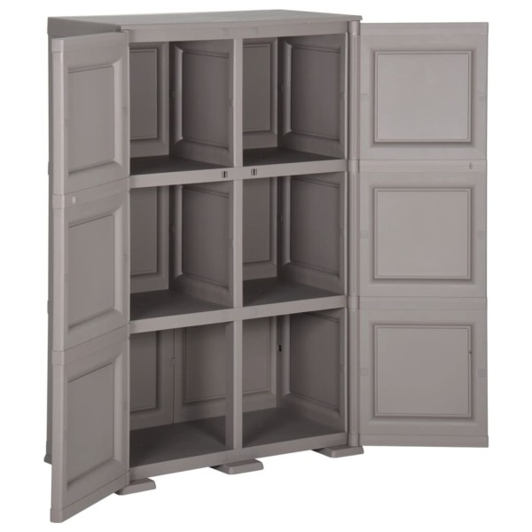 Armario de plástico diseño de madera gris 79x43x125 cm Armario de plástico diseño de madera gris 79x43x125 cm