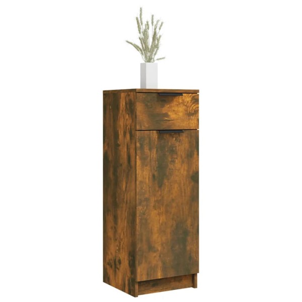 Armario de baño madera contrachapada roble ahumado 32x34x90 cm Armario de baño madera contrachapada roble ahumado 32x34x90 cm