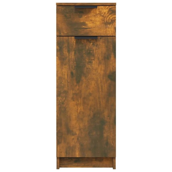Armario de baño madera contrachapada roble ahumado 32x34x90 cm Armario de baño madera contrachapada roble ahumado 32x34x90 cm