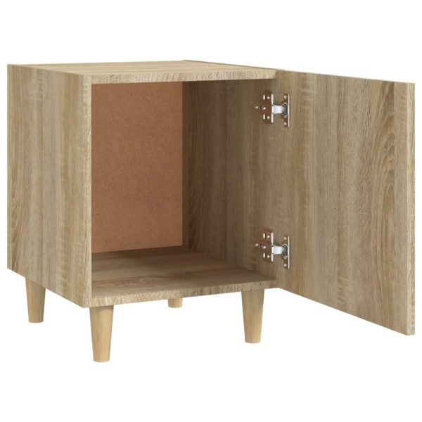 Mesitas de noche 2 uds madera contrachapada color roble Sonoma Mesitas de noche 2 uds madera contrachapada color roble Sonoma