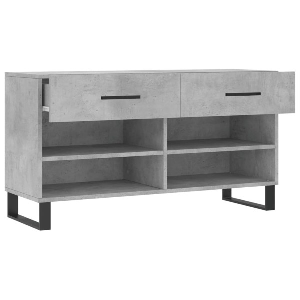 Banco zapatero madera de ingeniería gris hormigón 102x35x55 cm Banco zapatero madera de ingeniería gris hormigón 102x35x55 cm
