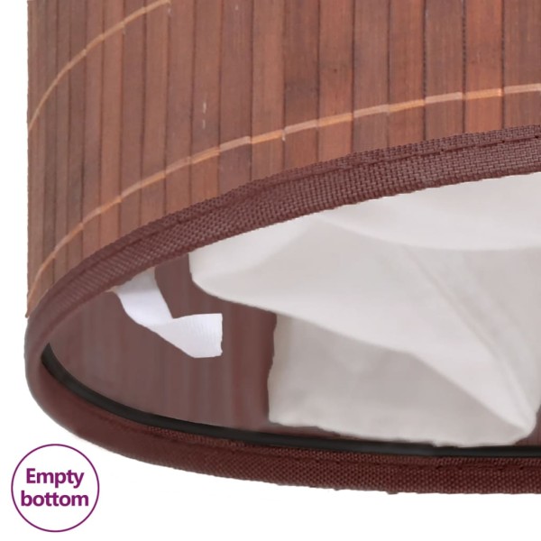 Cesto de la ropa de bambú ovalado marrón Cesto de la ropa de bambú ovalado marrón