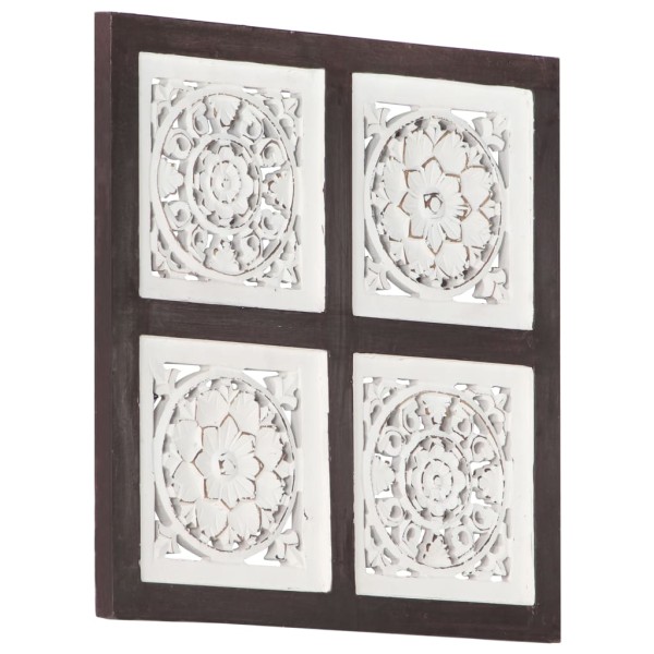 Panel de pared tallado a mano MDF marrón y blanco 40x40x1,5 cm Panel de pared tallado a mano MDF marrón y blanco 40x40x1,5 cm