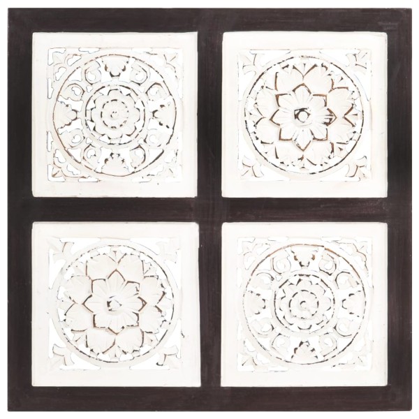 Panel de pared tallado a mano MDF marrón y blanco 40x40x1,5 cm Panel de pared tallado a mano MDF marrón y blanco 40x40x1,5 cm