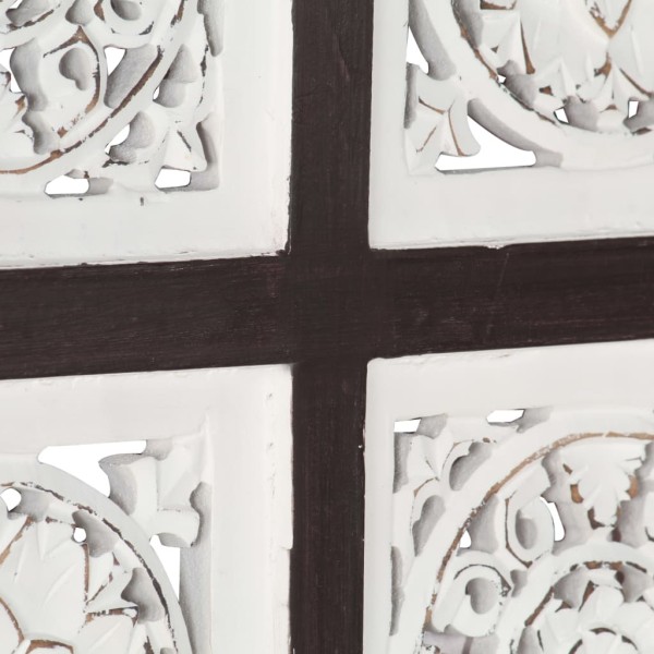 Panel de pared tallado a mano MDF marrón y blanco 40x40x1,5 cm Panel de pared tallado a mano MDF marrón y blanco 40x40x1,5 cm