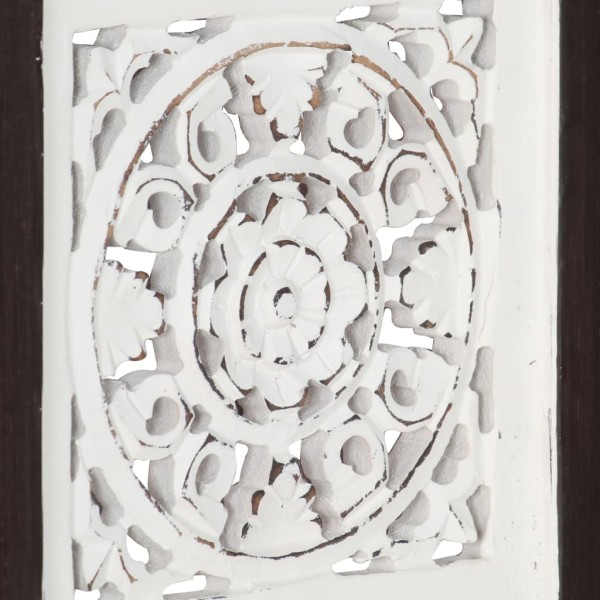 Panel de pared tallado a mano MDF marrón y blanco 40x40x1,5 cm Panel de pared tallado a mano MDF marrón y blanco 40x40x1,5 cm
