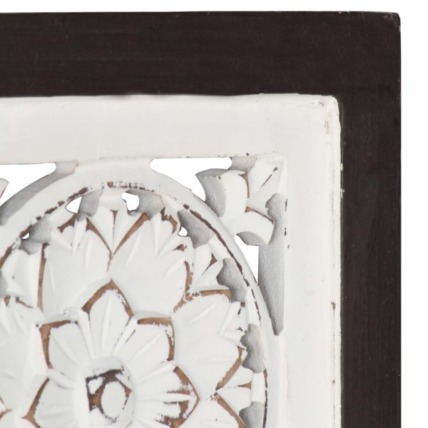 Panel de pared tallado a mano MDF marrón y blanco 40x40x1,5 cm Panel de pared tallado a mano MDF marrón y blanco 40x40x1,5 cm