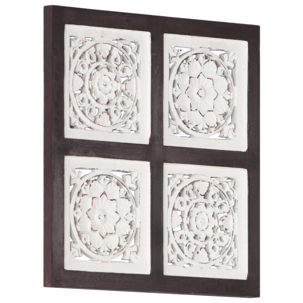Panel de pared tallado a mano MDF marrón y blanco 40x40x1,5 cm Panel de pared tallado a mano MDF marrón y blanco 40x40x1,5 cm