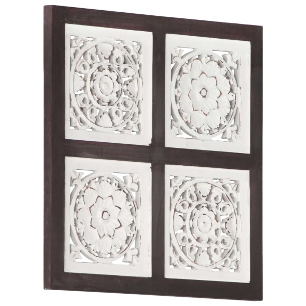 Panel de pared tallado a mano MDF marrón y blanco 40x40x1,5 cm Panel de pared tallado a mano MDF marrón y blanco 40x40x1,5 cm