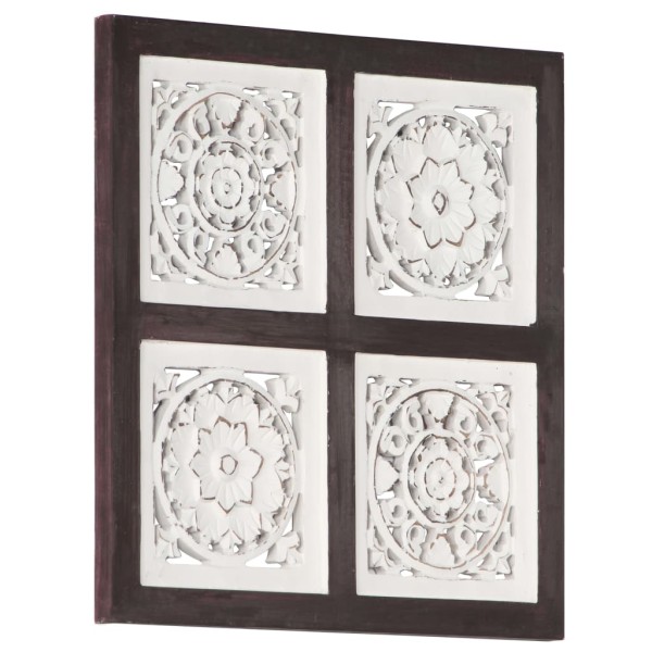 Panel de pared tallado a mano MDF marrón y blanco 40x40x1,5 cm Panel de pared tallado a mano MDF marrón y blanco 40x40x1,5 cm