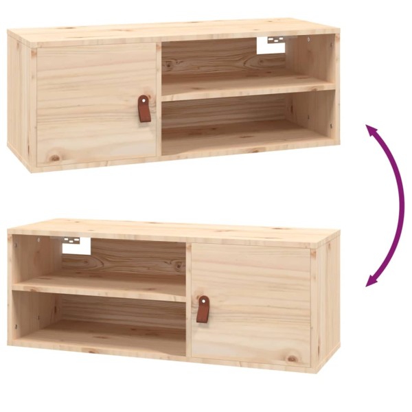 Armarios de pared 2 uds madera maciza de pino 80x30x30 cm Armarios de pared 2 uds madera maciza de pino 80x30x30 cm