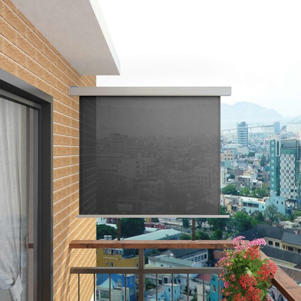 Toldo lateral de balcón multifuncional 150x200 cm gris Toldo lateral de balcón multifuncional 150x200 cm gris