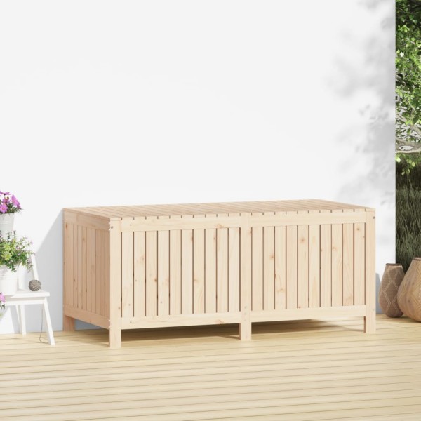 Caja de almacenaje jardín madera maciza de pino 147x68x64 cm Caja de almacenaje jardín madera maciza de pino 147x68x64 cm