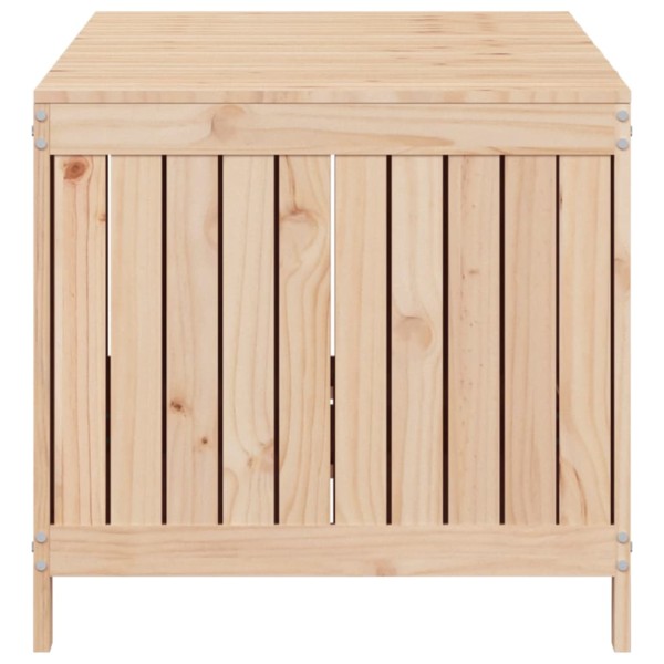 Caja de almacenaje jardín madera maciza de pino 147x68x64 cm Caja de almacenaje jardín madera maciza de pino 147x68x64 cm
