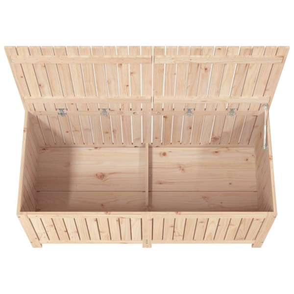 Caja de almacenaje jardín madera maciza de pino 147x68x64 cm Caja de almacenaje jardín madera maciza de pino 147x68x64 cm