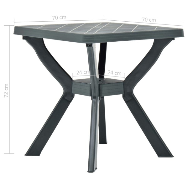 Mesa bistró plástico gris antracita 70x70x72 cm Mesa bistró plástico gris antracita 70x70x72 cm