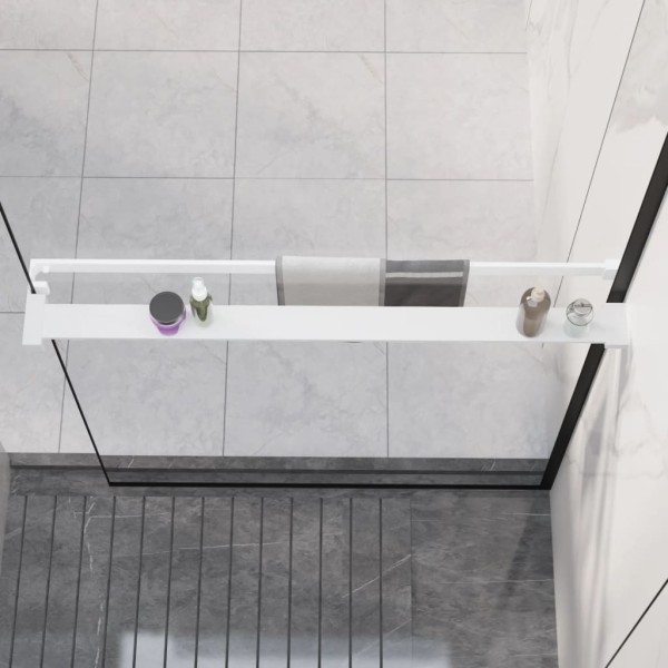 Estante de pared de ducha aluminio blanco 90 cm Estante de pared de ducha aluminio blanco 90 cm