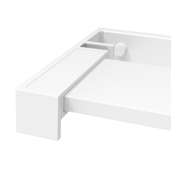 Estante de pared de ducha aluminio blanco 90 cm Estante de pared de ducha aluminio blanco 90 cm