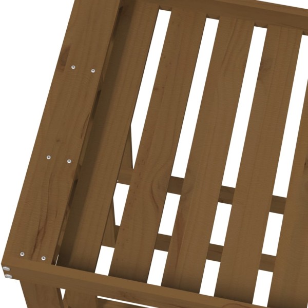 Soporte leña de exterior madera pino marrón miel 108x52x74 cm Soporte leña de exterior madera pino marrón miel 108x52x74 cm