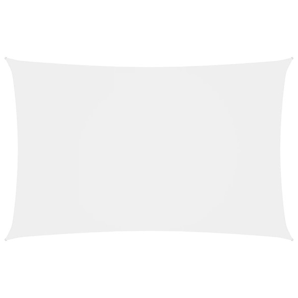 Toldo de vela rectangular tela Oxford blanco 2,5x5 m Toldo de vela rectangular tela Oxford blanco 2,5x5 m
