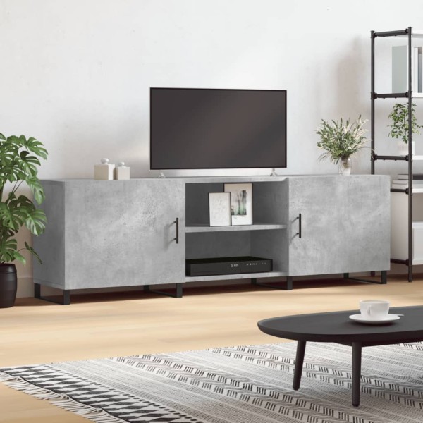 Mueble de TV madera de ingeniería gris hormigón 150x30x50 cm Mueble de TV madera de ingeniería gris hormigón 150x30x50 cm