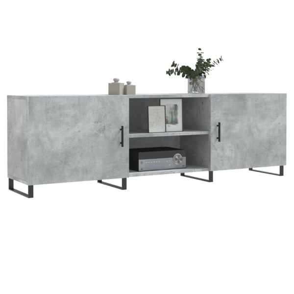 Mueble de TV madera de ingeniería gris hormigón 150x30x50 cm Mueble de TV madera de ingeniería gris hormigón 150x30x50 cm