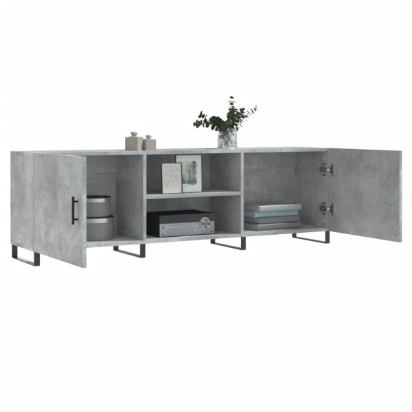 Mueble de TV madera de ingeniería gris hormigón 150x30x50 cm Mueble de TV madera de ingeniería gris hormigón 150x30x50 cm