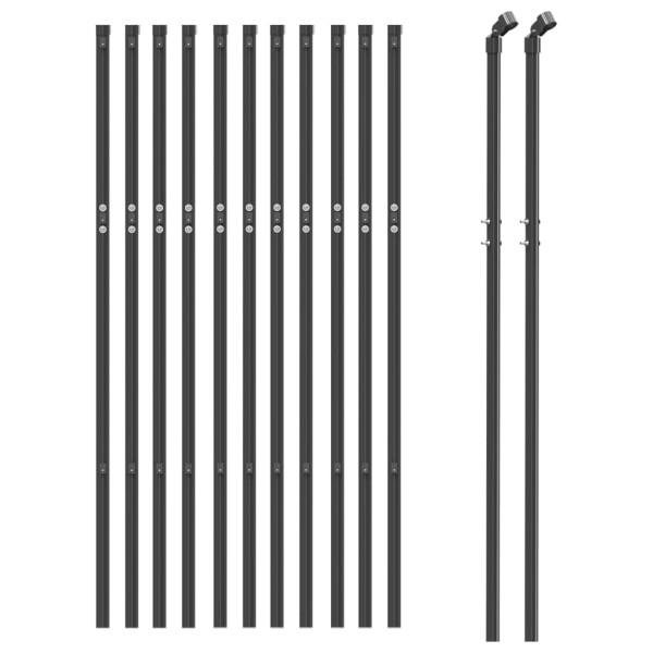 Cerca de alambre de acero galvanizado gris antracita 1,1x25 m Cerca de alambre de acero galvanizado gris antracita 1,1x25 m