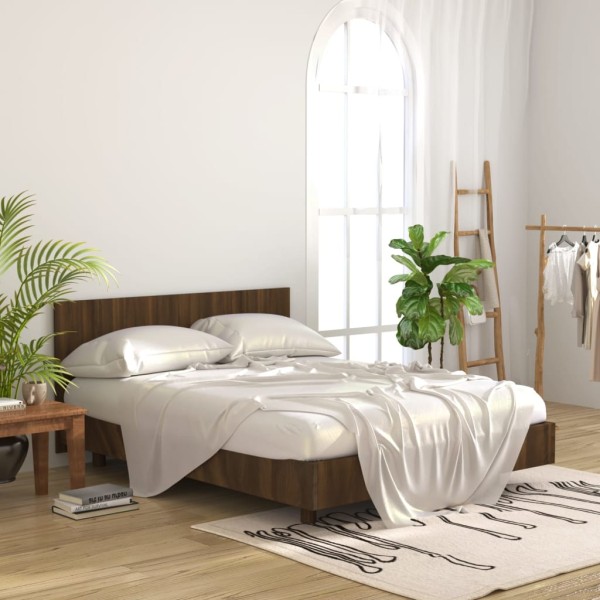 Cabecero de cama madera contrachapada roble marrón 160x1,5x80cm