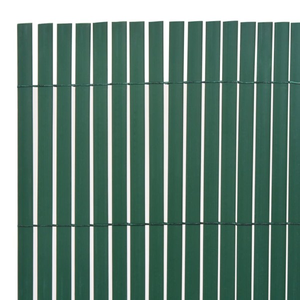 Valla de jardín doble cara verde 110x400 cm Valla de jardín doble cara verde 110x400 cm
