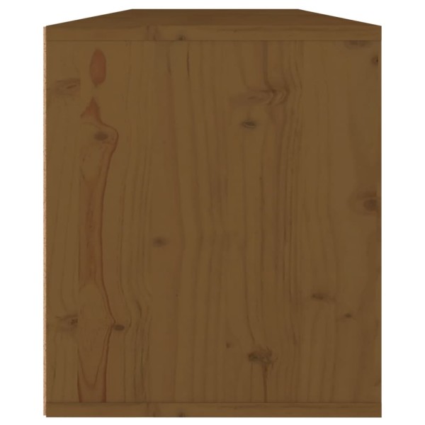 Armario de pared 2 uds madera de pino marrón miel 60x30x35 cm Armario de pared 2 uds madera de pino marrón miel 60x30x35 cm