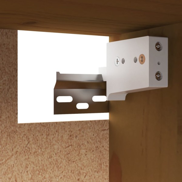 Armario de pared 2 uds madera de pino marrón miel 60x30x35 cm Armario de pared 2 uds madera de pino marrón miel 60x30x35 cm