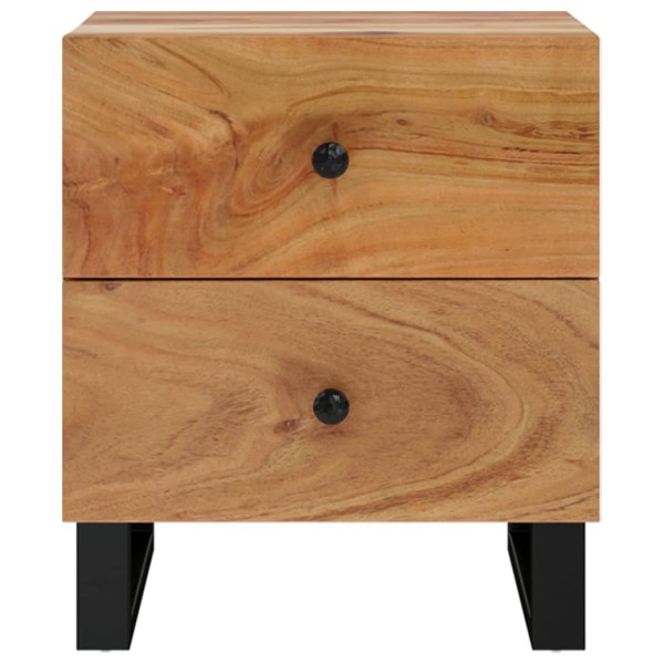 Mesita de noche de madera maciza de acacia 40x33x46 cm Mesita de noche de madera maciza de acacia 40x33x46 cm