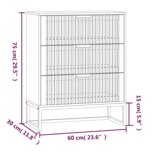 Aparador de madera contrachapada 60x30x75 cm Aparador de madera contrachapada 60x30x75 cm