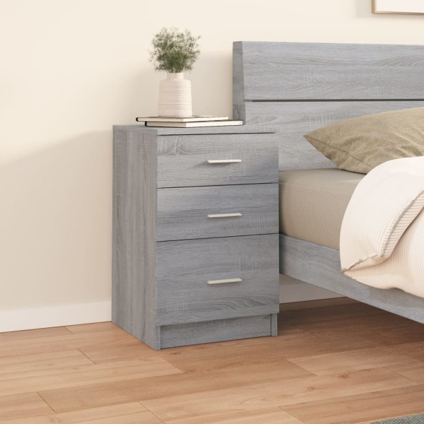 Mesita de noche madera contrachapada gris Sonoma 40x40x63 cm Mesita de noche madera contrachapada gris Sonoma 40x40x63 cm