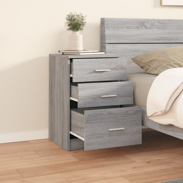 Mesita de noche madera contrachapada gris Sonoma 40x40x63 cm Mesita de noche madera contrachapada gris Sonoma 40x40x63 cm