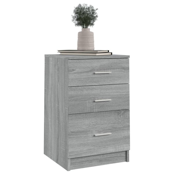 Mesita de noche madera contrachapada gris Sonoma 40x40x63 cm Mesita de noche madera contrachapada gris Sonoma 40x40x63 cm